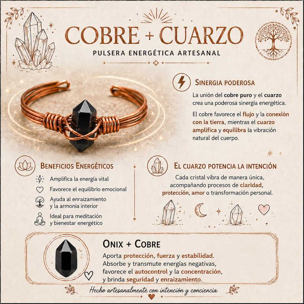 Pulsera Cobre + Onix