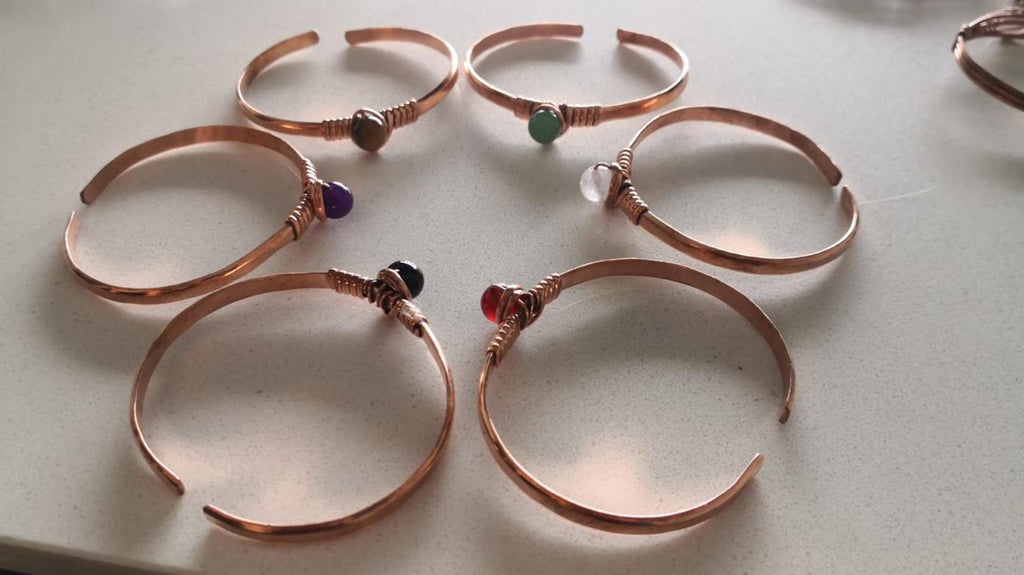 Pulsera Cobre + Cuarzo Cristal