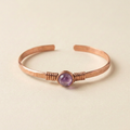 Pulsera de cobre con amatista