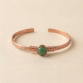 Pulsera de cobre con jade verde